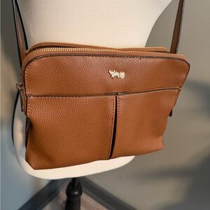 Lnwot Mathew+Julian Pebbled Leather Crossbody Brown. Cute lining.